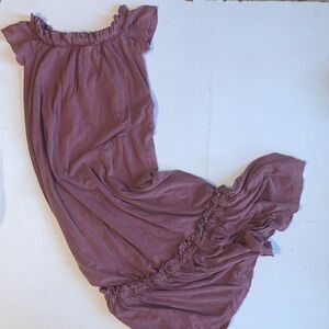 Sundry Long Dress Bottom Ruffle Size 1 Size Small Mauve Pink